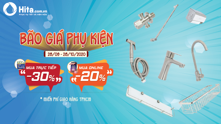 Bão giá phụ kiện Hita đồng giảm 20% & 30%